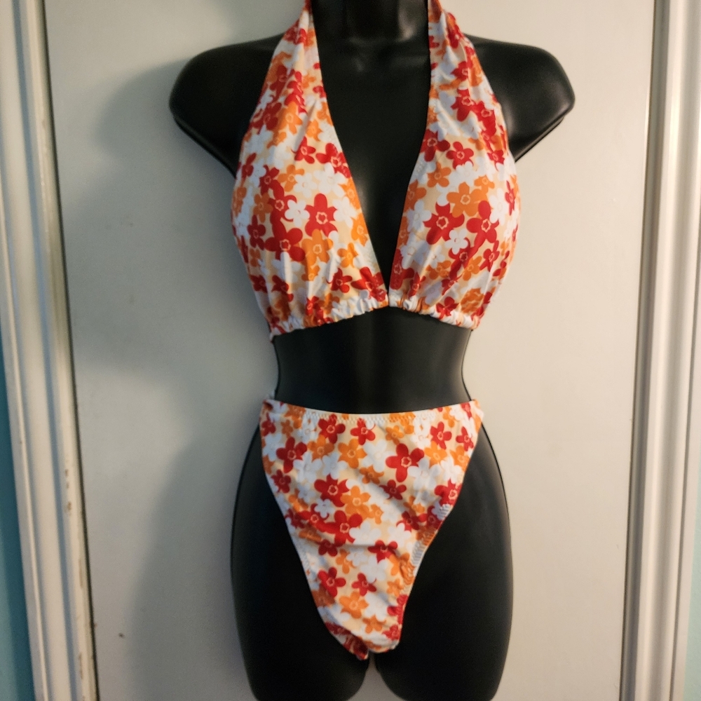 Blooming Jelly bikini, sz XL,orange/red